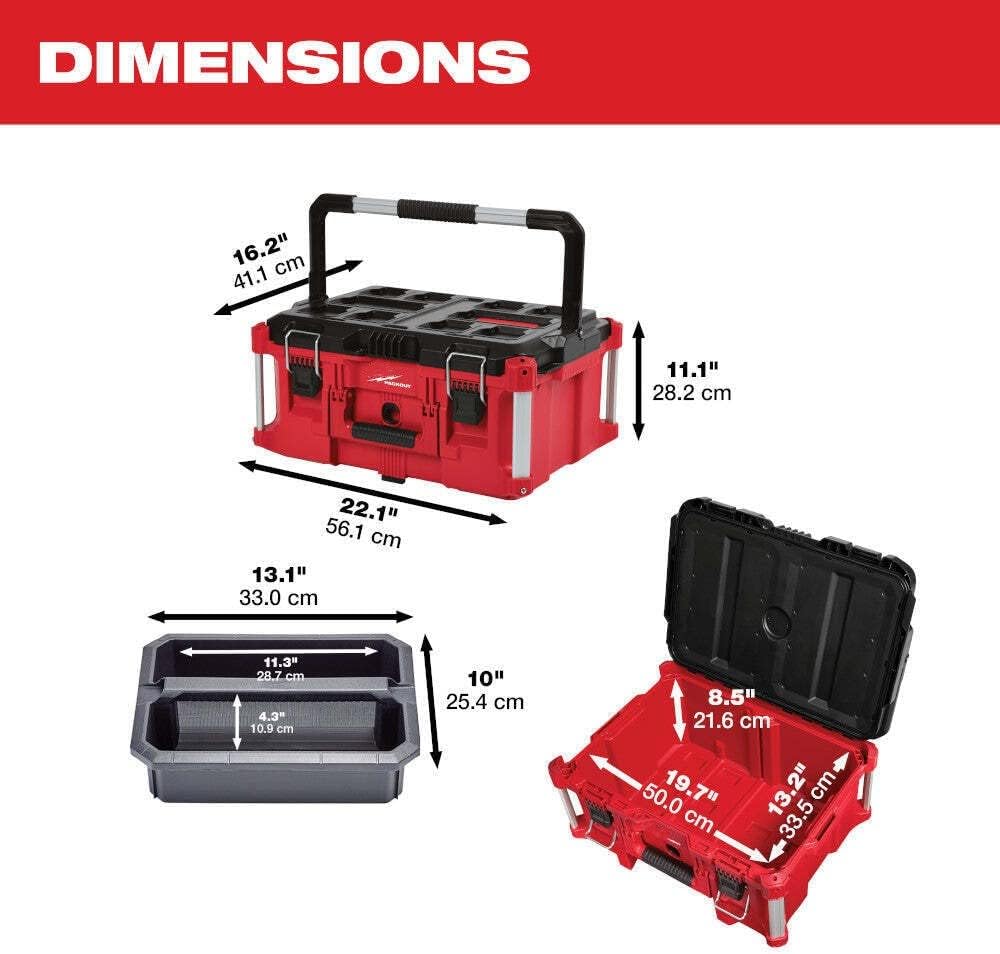 Ящик для інструменту Milwaukee PACKOUT™ Large Tool Box 48-22-8425 - Зображення 5